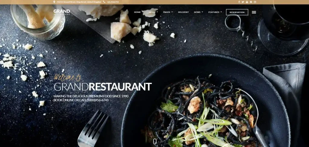 Plantilla HTML para Restaurante Gourmet – Diseño Elegante