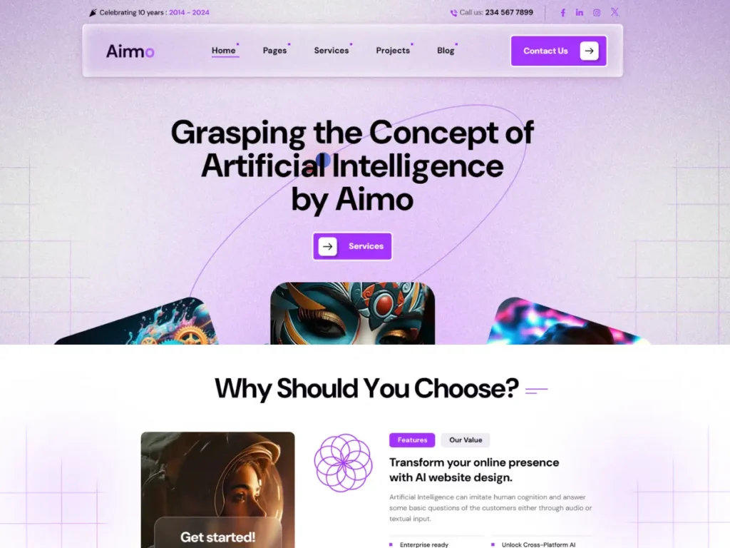 Aimo – Tema WordPress para Agencia IA y Tecnología