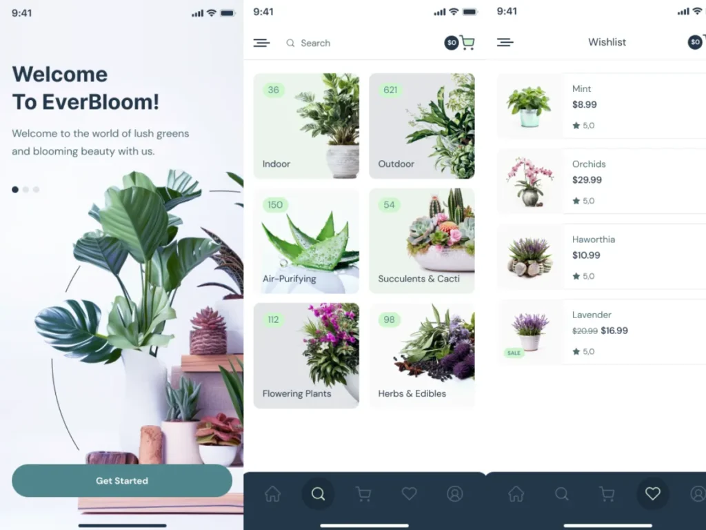 Everbloom – Plantilla React Native para Tienda de Plantas