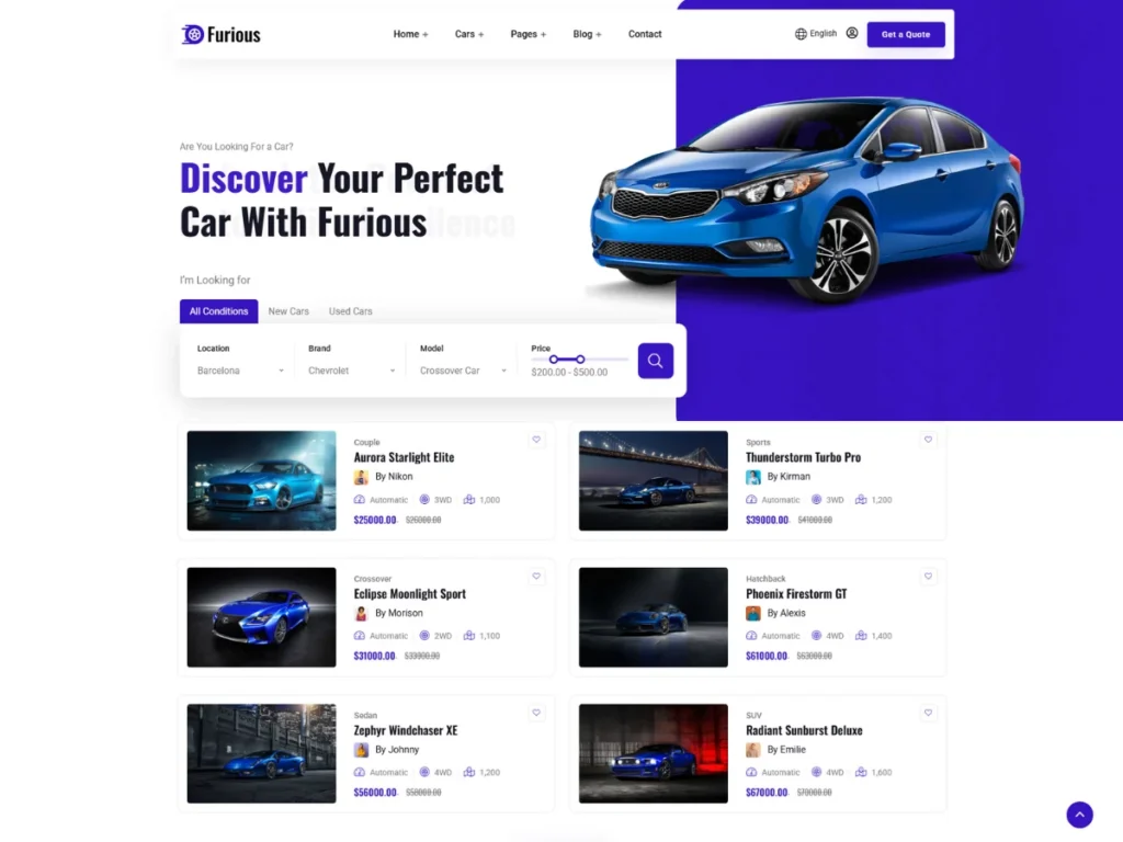 Furious – Tema WordPress Responsivo y Moderno con Elementor