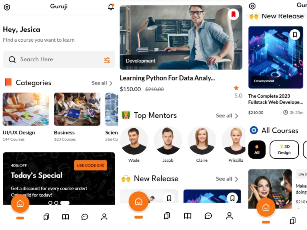 Guruji – Plantilla HTML PWA para App de Aprendizaje Online