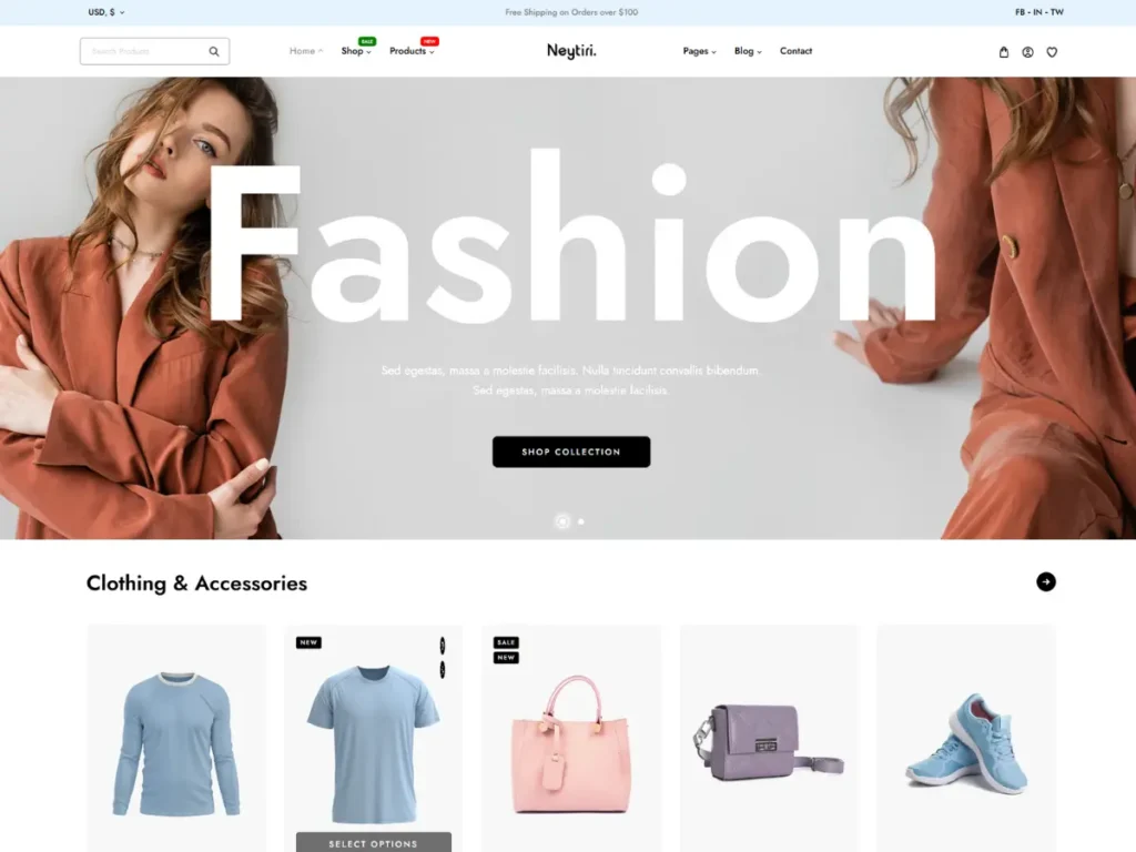 Neytiri – Tema WordPress Multiuso para Tiendas de Moda