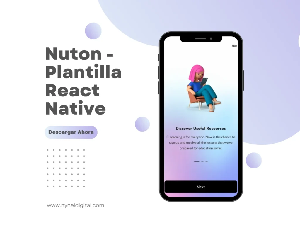 Nuton – Plantilla React Native para App de Educación Online